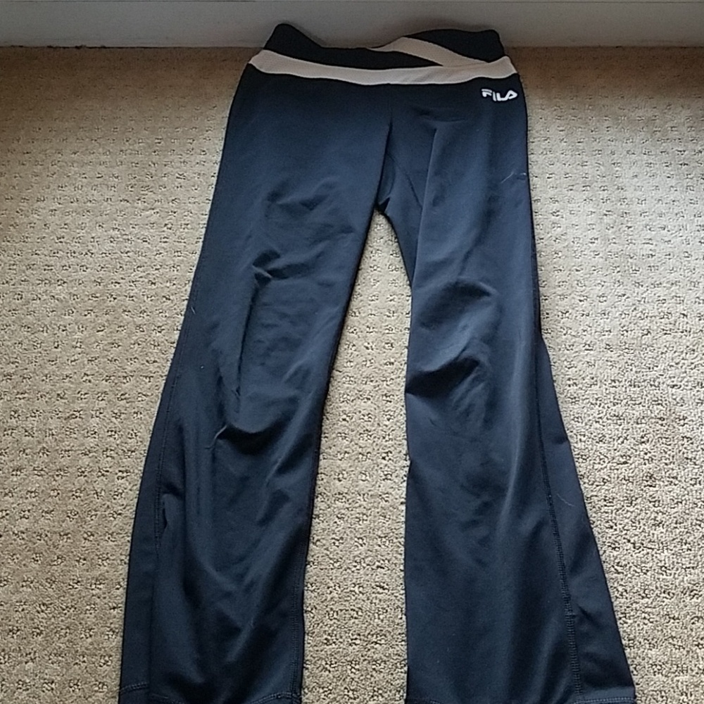 Fila Sports Black Yoga Pants